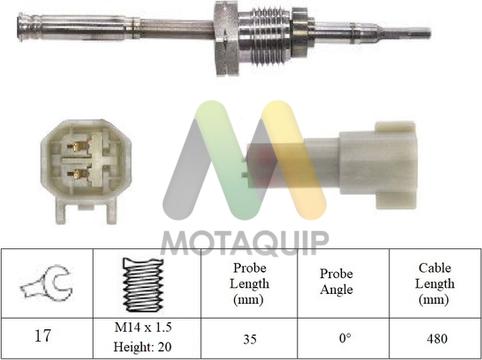 Motaquip LVET369 - Датчик, температура вихлопних газів avtolavka.club