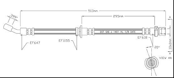 Motaquip VBH1085 - Гальмівний шланг avtolavka.club