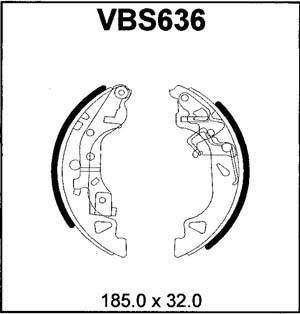 Motaquip VBS636 - Комплект гальм, барабанний механізм avtolavka.club