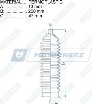 Motorherz RDZ0422MG - Пильник, рульове управління avtolavka.club