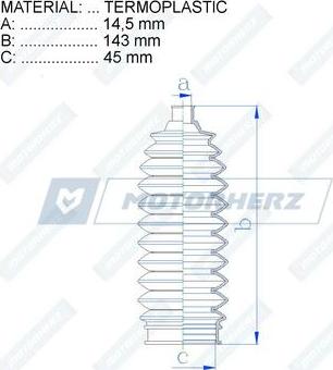 Motorherz RDZ0594MG - Пильник, рульове управління avtolavka.club