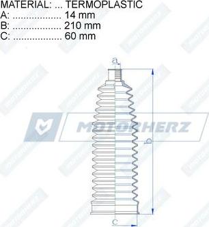 Motorherz RDZ0509MG - Пильник, рульове управління avtolavka.club