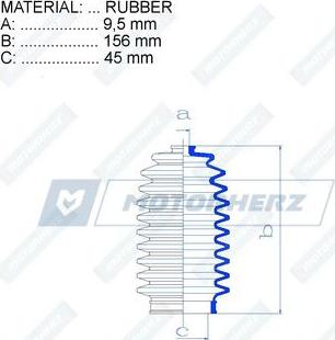 Motorherz RDZ0575MG - Пильник, рульове управління avtolavka.club