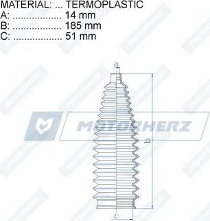 Motorherz RDZ0086MG - Пильник, рульове управління avtolavka.club