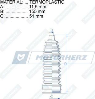 Motorherz RDZ0028MG - Пильник, рульове управління avtolavka.club