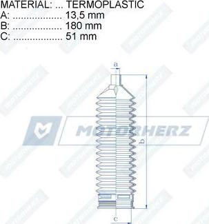 Motorherz RDZ0102MG - Пильник, рульове управління avtolavka.club