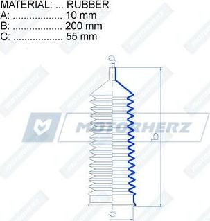 Motorherz RDZ0306MG - Пильник, рульове управління avtolavka.club