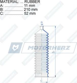 Motorherz RDZ0206MG - Пильник, рульове управління avtolavka.club