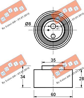 MOVIS AST1516 - Натяжна ролик, ремінь ГРМ avtolavka.club