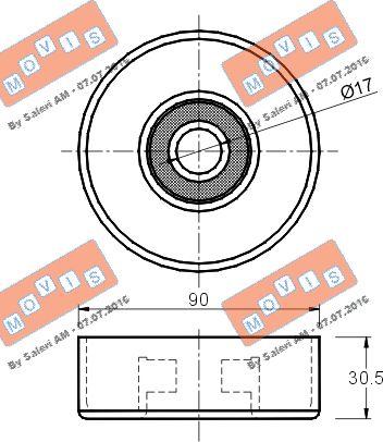 MOVIS AST1695 - Паразитний / провідний ролик, поліклиновий ремінь avtolavka.club