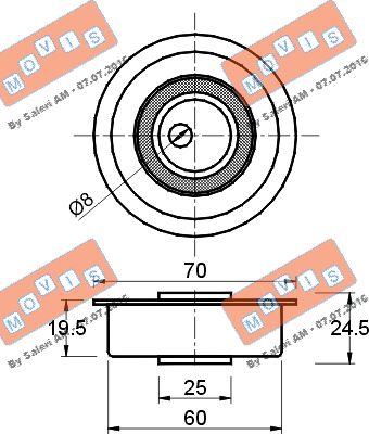MOVIS AST1331 - Натяжна ролик, ремінь ГРМ avtolavka.club