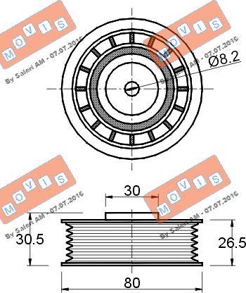 MOVIS AST1244 - Паразитний / провідний ролик, поліклиновий ремінь avtolavka.club
