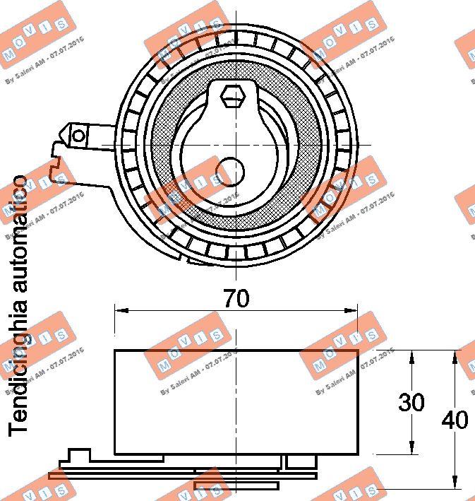 MOVIS AST3637 - Натяжна ролик, ремінь ГРМ avtolavka.club