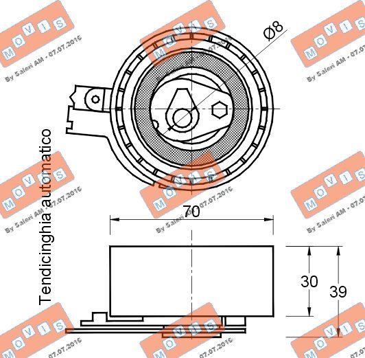 MOVIS AST2620 - Натяжна ролик, ремінь ГРМ avtolavka.club