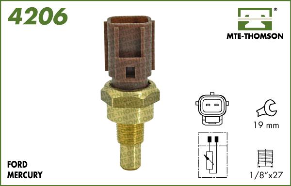 MTE-Thomson 4206 - Датчик, температура охолоджуючої рідини avtolavka.club