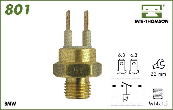 MTE-Thomson 801.95/90 - Термовимикач, вентилятор радіатора / кондиціонера avtolavka.club