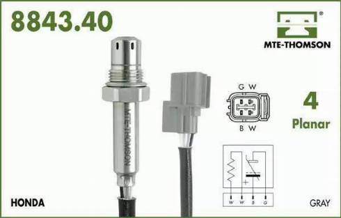 MTE-Thomson 8843.40.047 - Лямбда-зонд, датчик кисню avtolavka.club