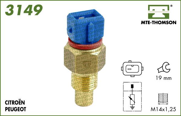 MTE-Thomson 3149 - Датчик, температура охолоджуючої рідини avtolavka.club