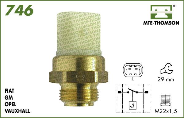 MTE-Thomson 746.97/92 - Термовимикач, вентилятор радіатора / кондиціонера avtolavka.club