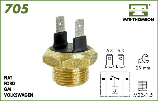 MTE-Thomson 705.103/98 - Термовимикач, вентилятор радіатора / кондиціонера avtolavka.club