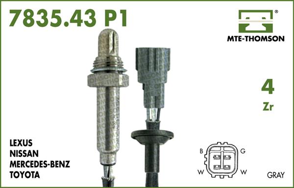 MTE-Thomson 7835.43.035P1 - Лямбда-зонд, датчик кисню avtolavka.club