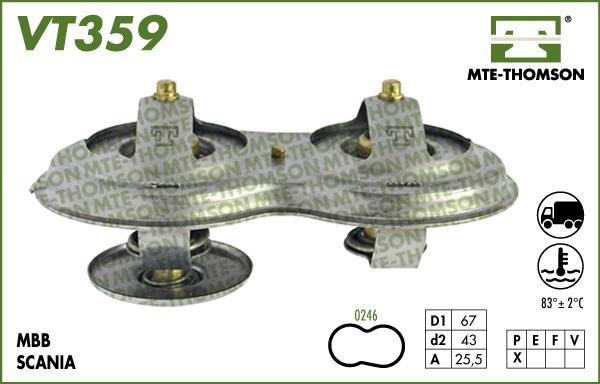 MTE-Thomson VT359.83 - Термостат, охолоджуюча рідина avtolavka.club