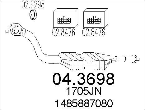 MTS 04.3698 - Каталізатор avtolavka.club