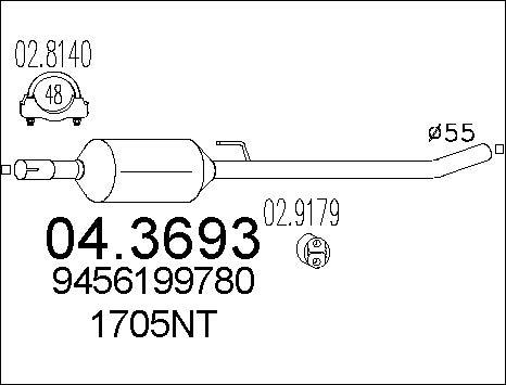 MTS 04.3693 - Каталізатор avtolavka.club