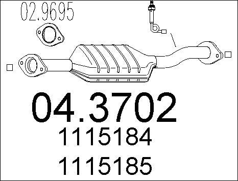 MTS 04.3702 - Каталізатор avtolavka.club