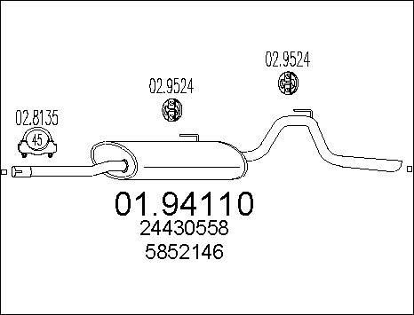 MTS 01.94110 - Глушник вихлопних газів кінцевий avtolavka.club