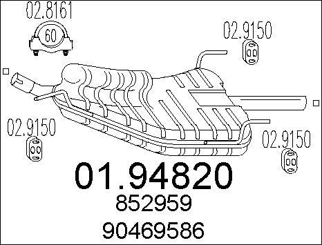 MTS 01.94820 - Глушник вихлопних газів кінцевий avtolavka.club