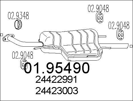 MTS 01.95490 - Глушник вихлопних газів кінцевий avtolavka.club