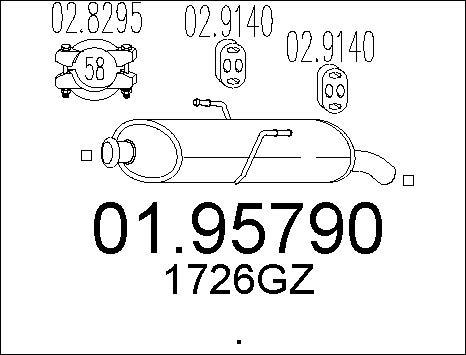 MTS 01.95790 - Глушник вихлопних газів кінцевий avtolavka.club