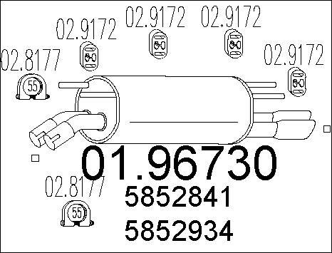 MTS 01.96730 - Глушник вихлопних газів кінцевий avtolavka.club