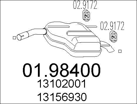 MTS 01.98400 - Глушник вихлопних газів кінцевий avtolavka.club