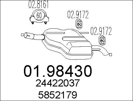 MTS 01.98430 - Глушник вихлопних газів кінцевий avtolavka.club