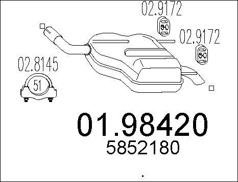 MTS 01.98420 - Глушник вихлопних газів кінцевий avtolavka.club