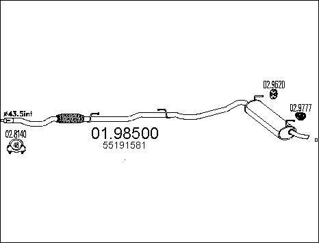 MTS 01.98500 - Глушник вихлопних газів кінцевий avtolavka.club
