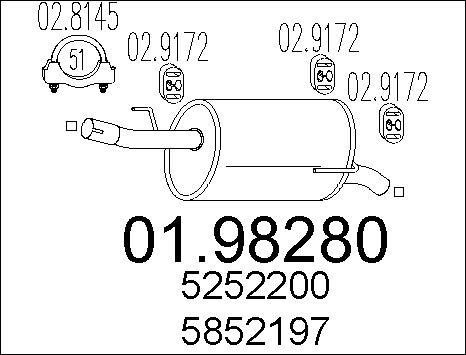 MTS 01.98280 - Глушник вихлопних газів кінцевий avtolavka.club