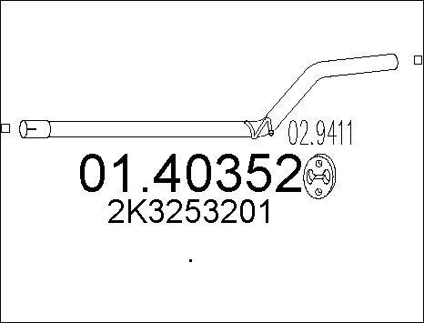 MTS 01.40352 - Труба вихлопного газу avtolavka.club