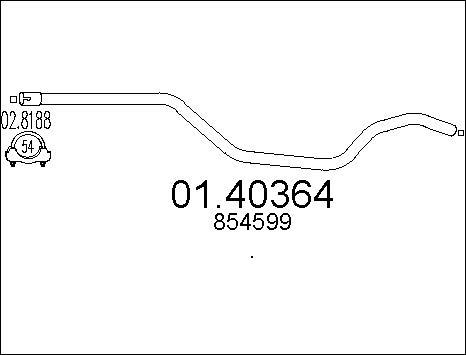 MTS 01.40364 - Труба вихлопного газу avtolavka.club