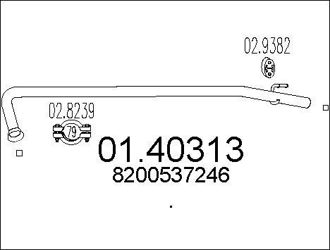MTS 01.40313 - Труба вихлопного газу avtolavka.club