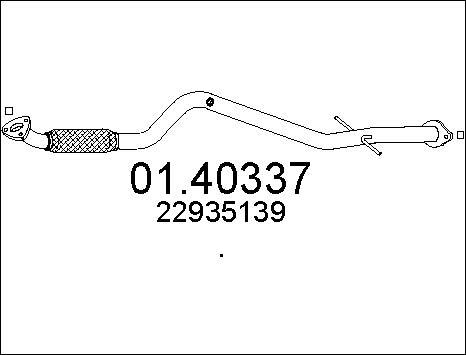 MTS 01.40337 - Труба вихлопного газу avtolavka.club