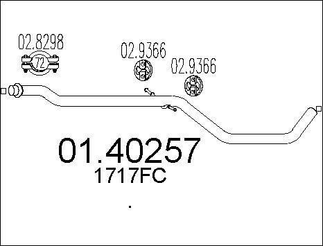 MTS 01.40257 - Труба вихлопного газу avtolavka.club