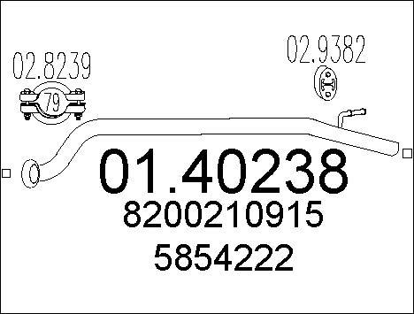 MTS 01.40238 - Труба вихлопного газу avtolavka.club