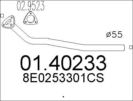 MTS 01.40233 - Труба вихлопного газу avtolavka.club