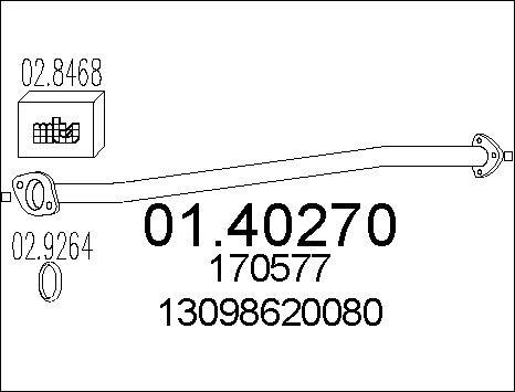 MTS 01.40270 - Труба вихлопного газу avtolavka.club