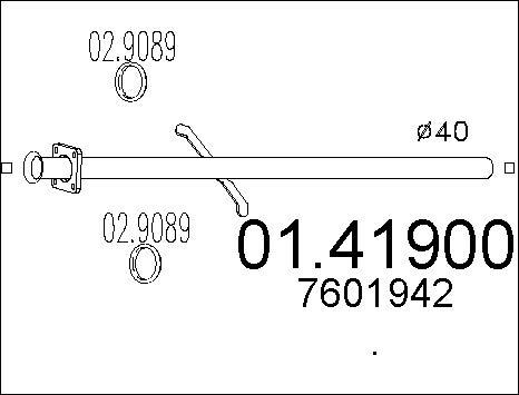 MTS 01.41900 - Труба вихлопного газу avtolavka.club