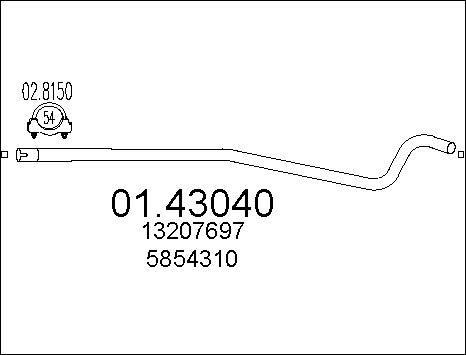 MTS 01.43040 - Труба вихлопного газу avtolavka.club