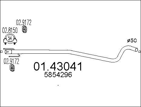 MTS 01.43041 - Труба вихлопного газу avtolavka.club